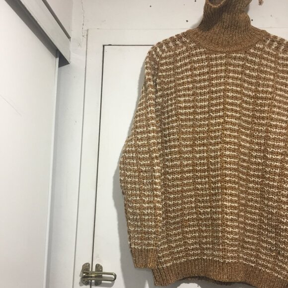 VINTAGE GAELTARRA ARAN KNIT WOOL TURTLENECK SWEATERS SIZE L - Picture 4 of 13